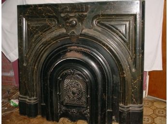 Outstanding Cast Iron Ornate Fireplace Surround  (27)