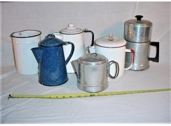 5 Coffee Pots &  Pot W/spigot  (9)