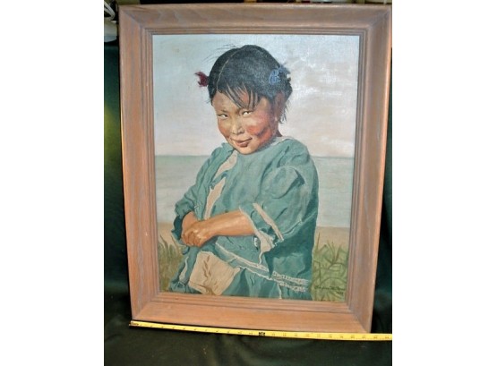 Framed Painting On Board, 22'x 28',barbara Willicon, 1958   (14)
