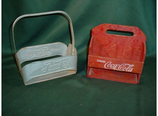Aluminium Pepsi & Wood Coca Cola Soda Caddies   (157)
