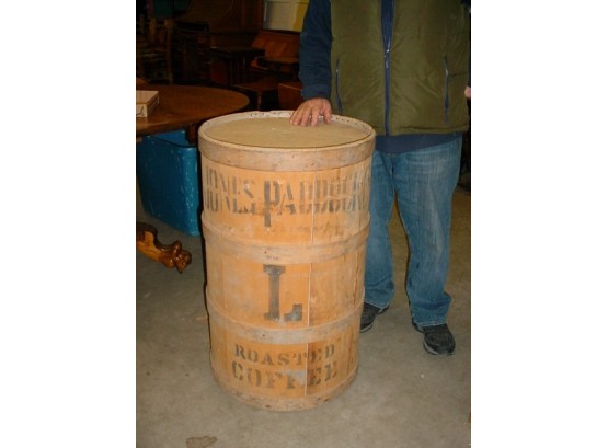 Jones Paddock Co Roasted Coffee Wood Barrel, 50 Gal   (215)