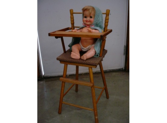 Wood Doll's High Chair, 1967 Ideal Toy Corp Doll   (99)
