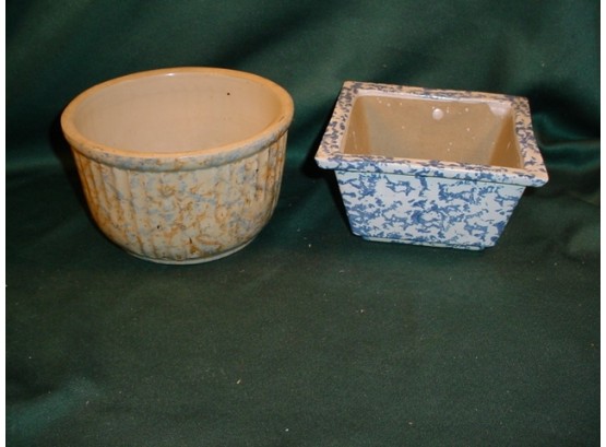 2 Early Ceramis Splatterware Bowls   (174)
