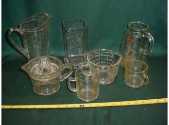 7 Embossed And Stenciled Measuring Pitchers   (63)