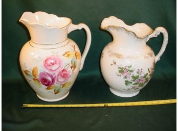 2 Large Porcelain Pitchers  (71)