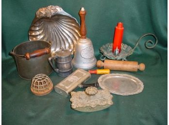 Misc Primative Lot: Bucket, Candle Holder, Bell &  More   (32)