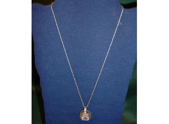 925 Italy Chain & Pendant, 14.8 Grams With Stone   (122)