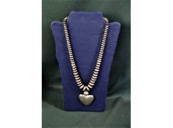 Sterling Heart Necklace, 136 Grams   (119)