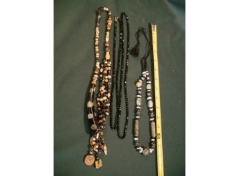 3 Beaded Necklaces   (121)