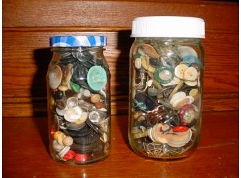 2 Jars Of Old Buttons   (162)