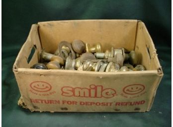 Door Knobs And More In Old Soda  Box   (205)