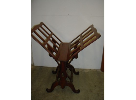 Folding Rare And Unusual Large Document Table/Adjustable Antique Walnut Quilter's Rack   (82)