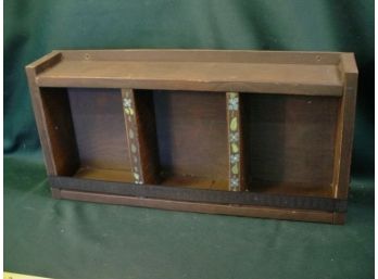 Handmade Shelf With Elastic Front Bar, 20' L X 4'D, 9'High  (116)