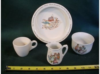 Child's Wedgwood Bowl, German Bowl & Pitcher, Buffalo Cup  (220)