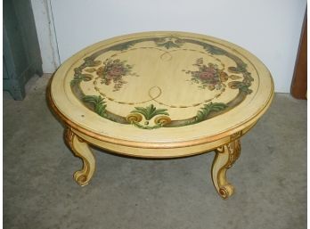 Round Painted Coffee Table, 38'd X 16'h   (197)