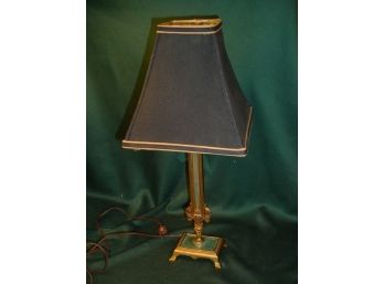 Metal Table Lamp With Beveled Mirror Base And Mirror Stem, 20' Tall (110)