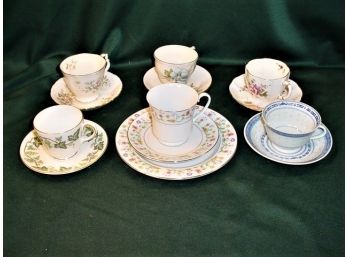 6 Cups And Saucers & One Luncheon Plate  (130)