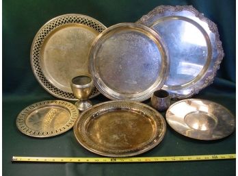 Silverplate: 6 Trays, 2 Cups   (247)