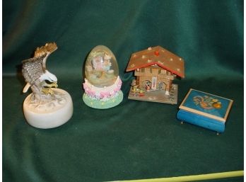 3 Music Boxes And Swiss Chalet Bank  (164)