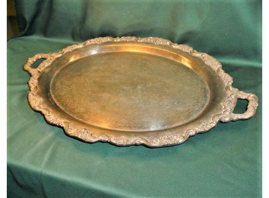 Huge 30'x 20' Decorated Silverplate Tray  (187)