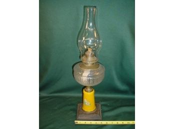 Antique Oil Lamp, 20' High With Chimney & 'Queen Ann' #2 Burner  (219)