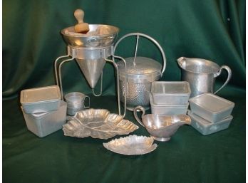 Assorted Aluminum Lot With One Silverplate Gravy Boat   (117)