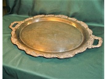Huge 30'x 20' Decorated Silverplate Tray  (187)