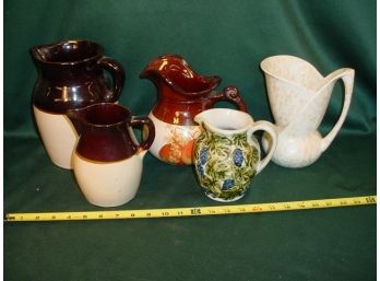 5 Ceramic Pitchers  (198)