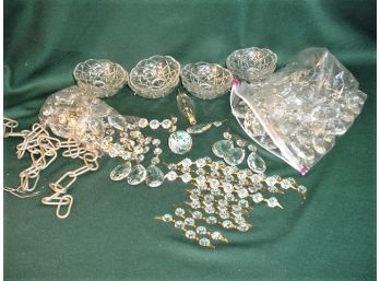 Crystals & Prisms & 8 Drip Collars For Hanging Chandilier  (172)