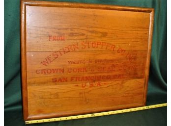 Western Stopper Company Wood Framed Advertising Sign, 24'x 20'  (19)
