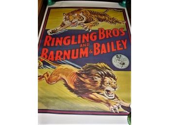 5 Vintage Barnum & Bailey Circus Posters,  24'x 36'  (229)