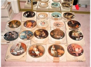 Group Of 18 Norman Rockwell Collector Plates- Knowles   (365)