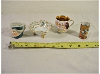 4 Small Porcelain Pieces, Nippon, Japan, More  (424)