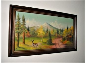 Framed Painting On  Board - Signed Glenn  (48)
