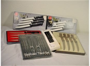 Assorted Cuttlery Sets (unused) & Seafood Tool Set   (395)