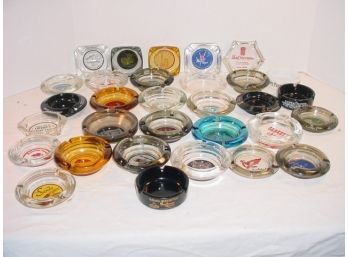 Group Of 30 Glass Advertising Ashtrays  (182)