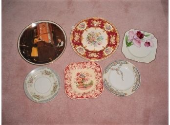 6 Decorated Dinner Plates Royal Doulton, Occupied Japan, More   (368)