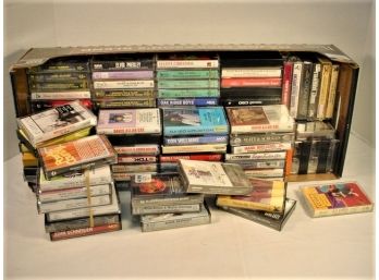 106 Cassette Tapes, Several Unopened, Elvis, Country, Christmas, More    (85)