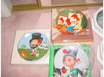 3 Collector Plates -Hand Signed Walter Lantz Woody Woodpecker & 2 Red Skelton  (366)
