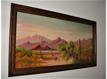 Beautiful Painting On Board - Desert Scene (47)