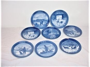 Group Of 8 Royal Copehagen Christmas Plates  (400)