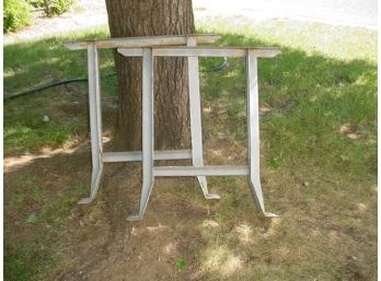 Pair Of Steel Legs For Table Or Workbench  Top, 28.5' Wide, 29.5' Tall   (317)