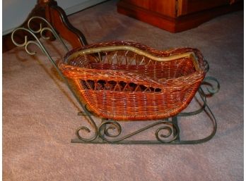 Wicker And Metal Toy Sled, 18'x 7'x 11'H   (3)