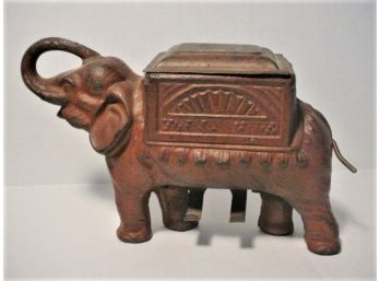 Antique Cast Iron  Mechanical Elephant Cigarette Dispenser,5'H   (66)