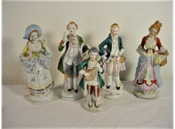 Group Of 5 Porcelain Figurines, Including Occupied Japan   (306)