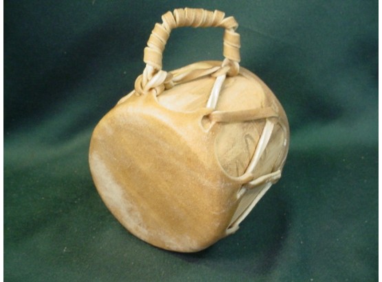 Rawhide And Sinew Stitched Drum, 4.5' Wide   (199)