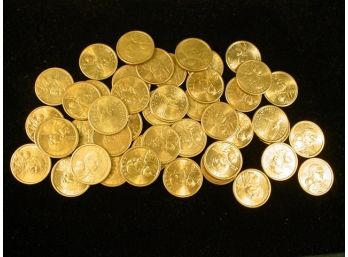 Group Of 46 Sacagawea 2000 D&P Dollar Coins, (one Is 2009P - '3 Sisters')   (63)