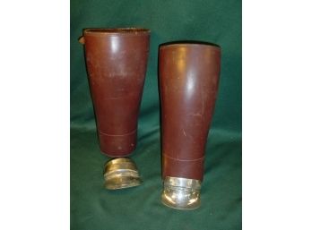 Pair Of Leather And Pair Of  Chrome Shin Guards   (245)