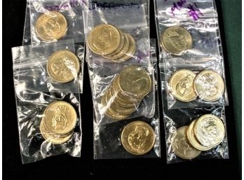 Group Of 21 Gold Plated $1.00 Presidential Coins  (67)