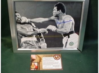 Autographed 8'x 10' Mohamad Ali Framed Color Photograph  (77)